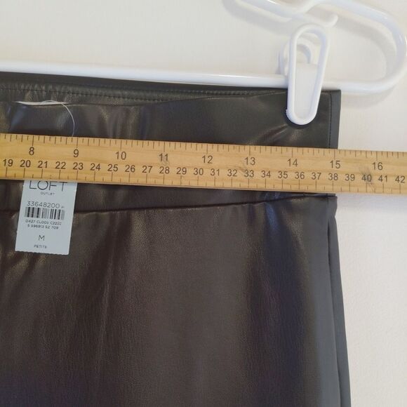 LOFT faux leather skinny pull on leggings M - Picture 7 of 8